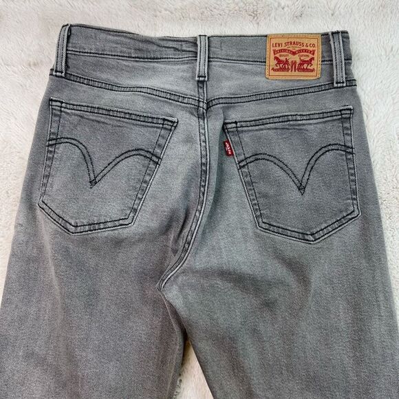 Levi's Charcoal Wedgie Straight Leg Jeans - Picture 9 of 9